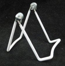Easel Display Stand SMALL Size Adjustable White Vinyl on Metal