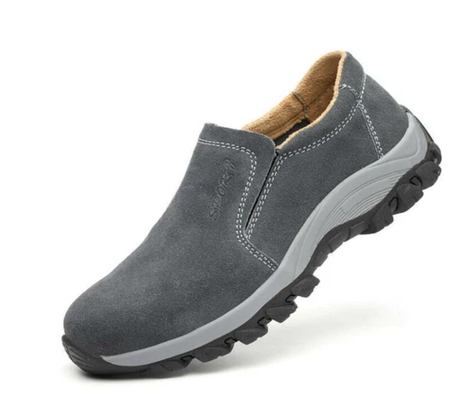 Mens Slip On Composite Toe Work Safety Hiking Welding Casual Ankle Shoes - Picture 2 of 14