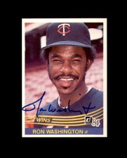 Ron Washington Signed 1984 Donruss Minnesota Twins Autograph