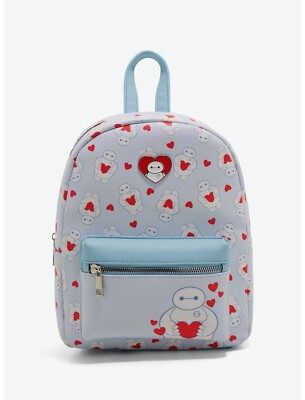 New Bioworld Disney Big Hero 6 Baymax Hearts Valentine\'s Mini Backpack Loungefly Disney Big Hero 6 Baymax Mini Backpack | Hot Topic main image 4