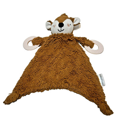 Bella Tunno Happy Sidekick Plush Deer Security Lovey Rattle Teether Blanket