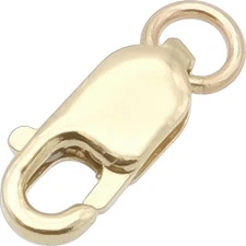 One 14K Solid Yellow Gold Jewelry Lobster Clasp 8.45mm x 3.2mm