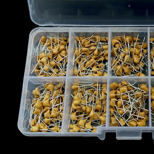 500pcs 10 Values 0.1uF~10uF 50V Ceramic Capacitor Assorted Kit Assortment Set - Picture 7 of 8