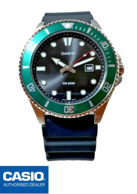 CASIO MDV-107D-3AVEF DIVER VERDE Modelo Exclusivo con Correa Casio Marlin Negra