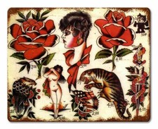 American Traditional Tattoo Designs version Two Metal Sign