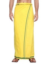 Men's Cotton Colorful Lungi in Size 2 Mtrs Single Lungi-  Green, Pack Of 1 