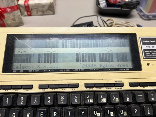 Radio Shack TRS-80 Model Number # 100 Portable Laptop Computer