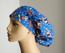 Bouffant Scrub Cap - Patriotic Mickey Mouse