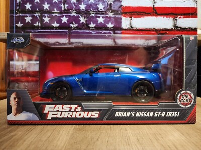JADA TOYS FAST & FURIOUS BRIAN'S 2009 NISSAN GT-R R35 BLUE 1:24 NEW | eBay