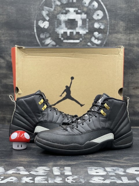 jordan 12 black white gold