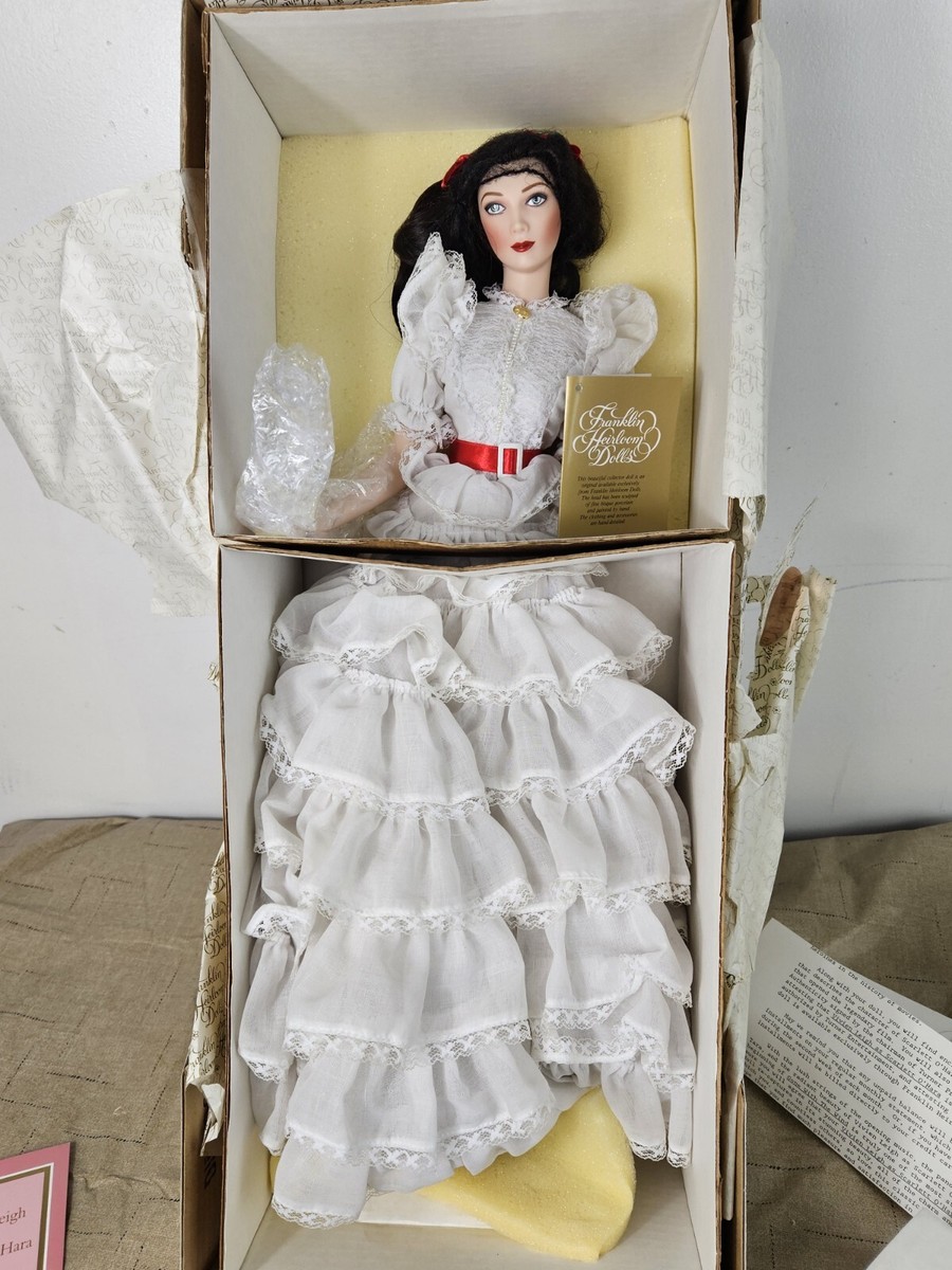Franklin Mint Heirloom ~ Porcelain Scarlett O'Hara Doll - Gone
