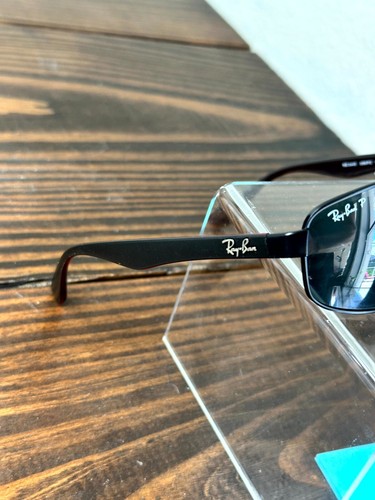 Gafas de sol Ray-Ban RB3445 006/P2 negras mate rectangulares de metal borde completo 130 mm - Imagen 4 de 11