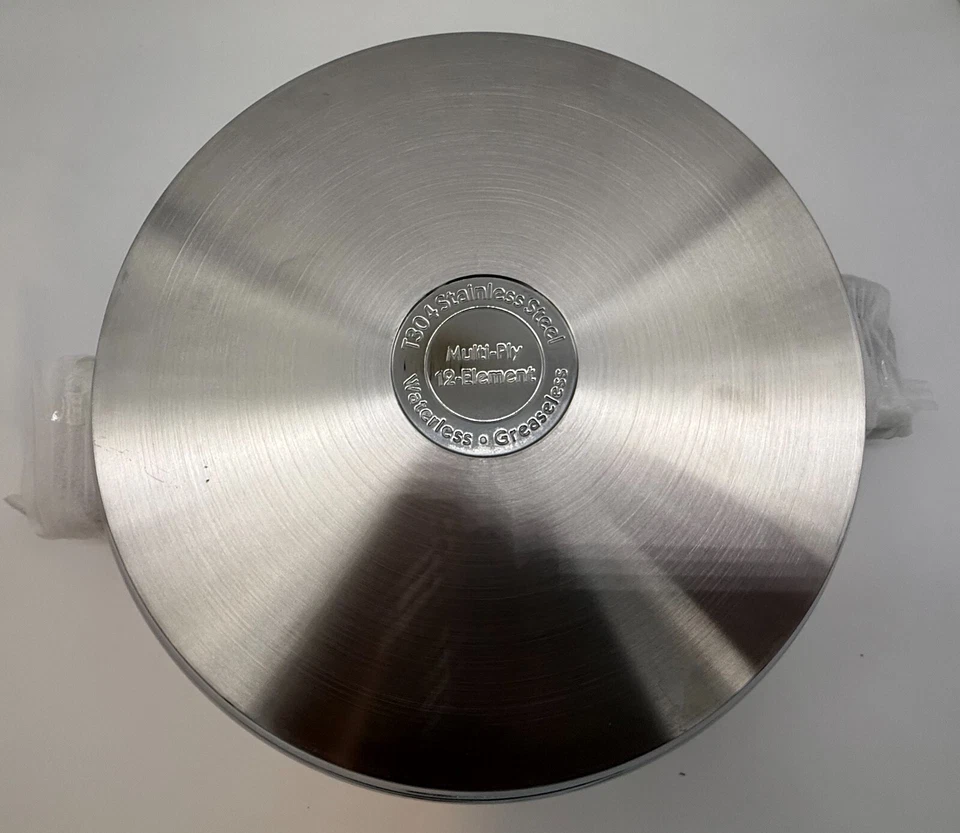 Sartén con núcleo de aceite inoxidable Precise Heat de 3,5 cuartos con tapa - sin caja, sin usar, descuento Foto 3 de 4