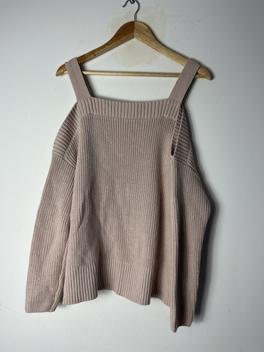 Forever New Womens Cable Knit Sweater Size L Pale Pink Pullover Jumper - Picture 5 of 9