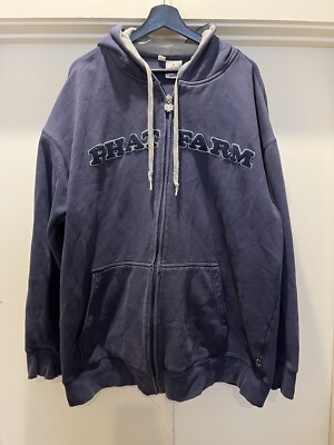 PHAT FARM スウェット セットアップ XXLサイズ Y2K B-BOY VTG Y2K Phat Farm Hoodie 2XL/3XL Full Zip Navy Blue Faded | eBay