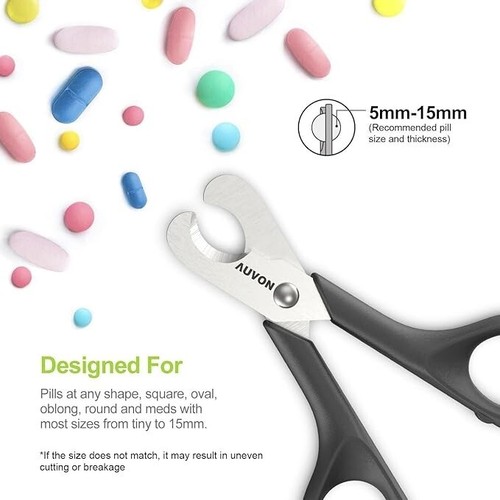 Scissors-Shaped Pill Cutter Sharp Blade Pill Splitter for Accurately Dividing - Picture 2 of 3