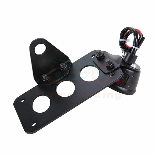Motorcycle Tail Brake Light License Plate Bracket Side Mount For Harley Chopper - Picture 6 of 12