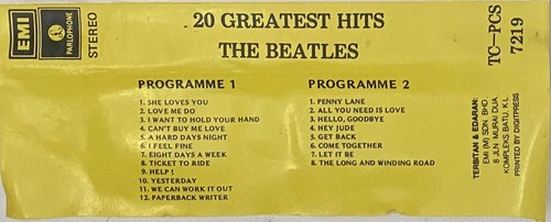 The Beatles 20 Greatest Hits Malaysian Cassette - Picture 3 of 5
