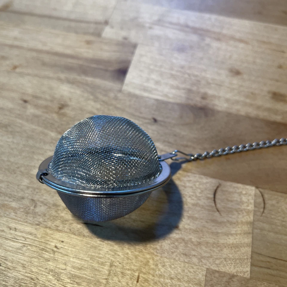 "Infusor de bolas de té para té de hierbas con dijes de corazón cadena de 5"" pulgadas nuevo hecho a medida" Foto 3 de 4