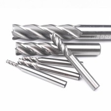 6XHSS CNC 4 Flute Spiral Bit End Mill Cutter set 1/8 3/16 1/4 5/16 5/8 1/2 Shank