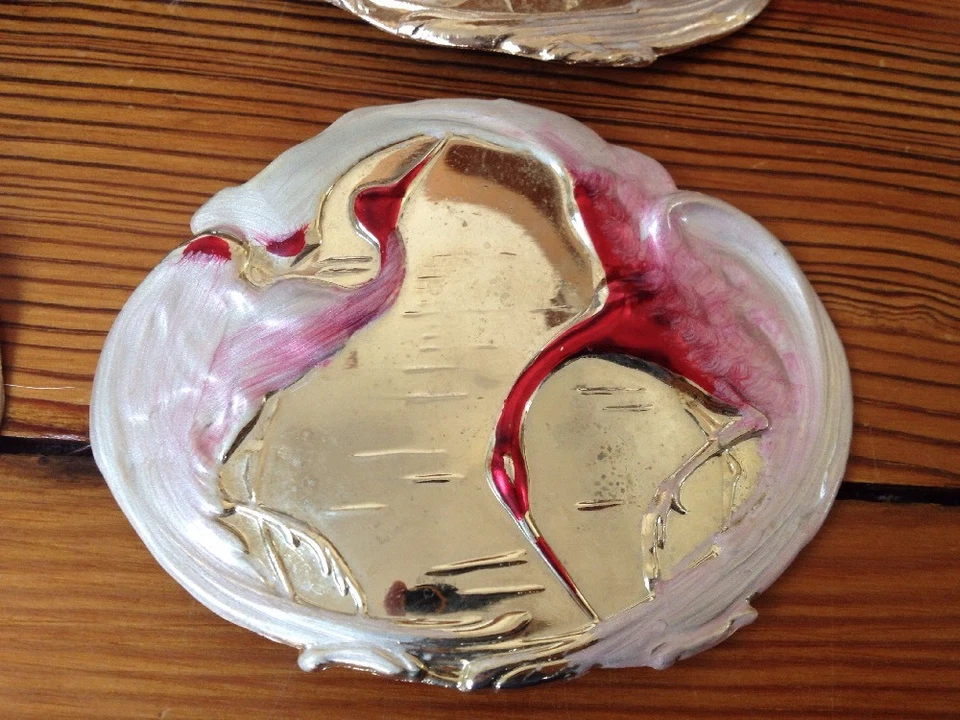 Лот из 5 Винтажных Латунных Пряжек для Ремней CHARMANT Beverly Hills Розовый Черный Набор Кранов - Изображение 2 из 4