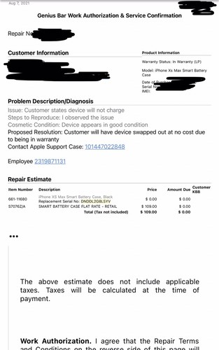 Apple MRXQ2LL/A iPhone Xs Max Smart Battery Case - Schwarz Apple Neu Ersatz - Bild 9 von 9