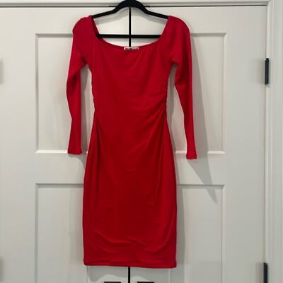 bright red bodycon dress Marilyn Red Midi Dress