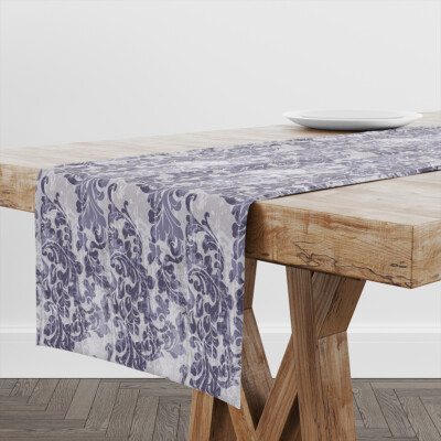 Tischläufer Lila Vintage | Einzigartiges Design Tischdeko | Made in EU