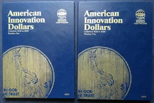 Set of 2 Whitman American Innovation Dollars Coin Folder 2018-2029 Album Book