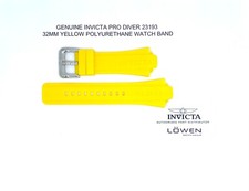 Authentic Invicta pro Diver 23193 Yellow Polyurethane 32mm Watch Band