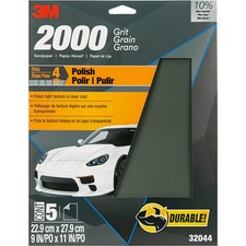 3m Wetordry Sandpaper 32044 2000 Grit 9 In X 11 In 5 Per Pack
