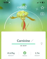 Pokémon - Shiny Carnivine - P T C have 80k stardust - Please see description