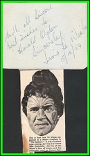 INIA TE WIATA - New Zealander (Maori) Bass - Original HANDSIGNED CARD - UNUSUAL