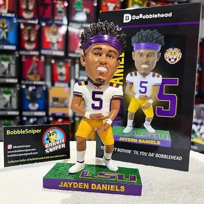 JAYDEN DANIELS LSU Tigers Washington Commanders Redskins Exclusive Bobblehead - Image 1 of 4