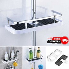 Verstellbar Höhe Ohne Bohren Duschregal Duschablage für Duschstange Seifenkorb