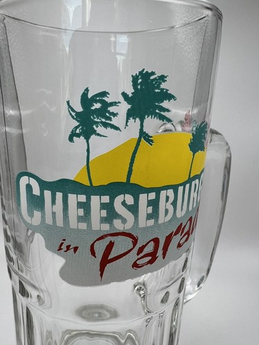 Cheeseburger In Paradise Jimmy Buffett Heavy Glass Beer Mug Steins - Picture 15 of 18