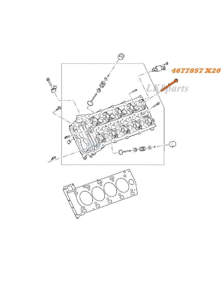 Juego de pernos de culata Land Rover Range Rover Sport LR3 LR4 X20 4677857 genuino Foto 2 de 3