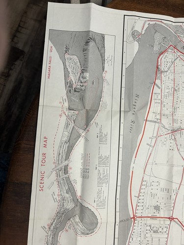 Vintage 1940er Niagarafälle und Büffelkarten Sehenswürdigkeiten zu sehen und wie man dorthin kommt - Bild 13 von 21