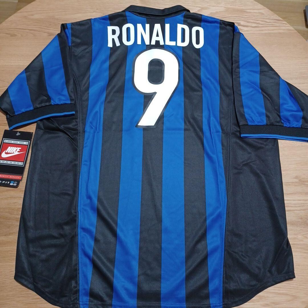 ウェア NIKE 99/00 Intel Jersey #9 Ronaldo Ronaldo #9 Inter Milan 1998-99 Home Jersey Nike M Tags UCL