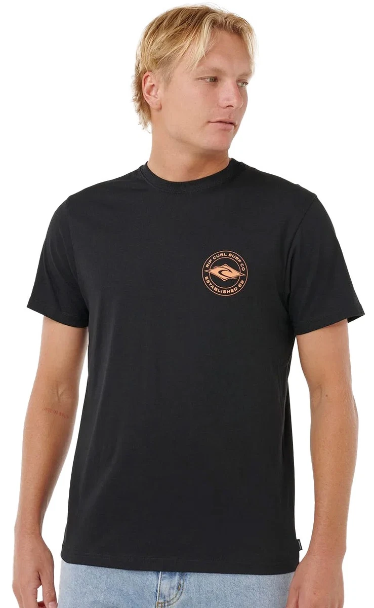 RIP CURL Maglietta Uomo Stapler Muscle - Pine Night - Vestibilità Muscolare, 100% Cotone, Stampa Fronte/Retro