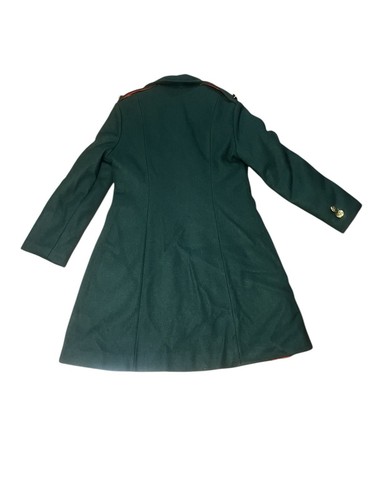 Vintage Green/Gold Sears Growing Girl Wool Heavyweight Pea Coat Sz 10 - Picture 10 of 13