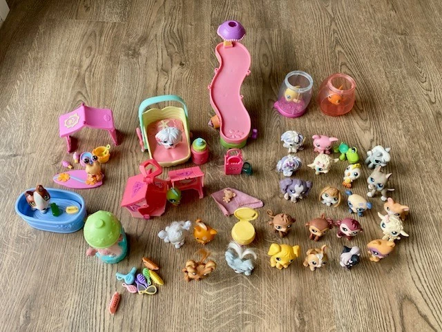 Lot D'accessoires Et Figurines LPS Littlest Pet Shop - Violet Et Divers