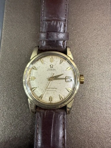 1950s Automatic OMEGA SEAMASTER Calendar Watch 35mm Just Serviced 502 Patina
