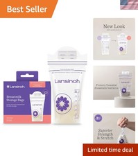 100 Count Lansinoh Breastmilk Storage Bags   Safe, Freezer  Microwave Friendly
