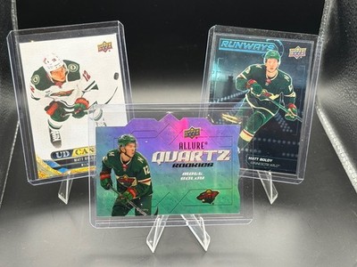 Matt Boldy Lot (3)- UD Allure Quartz Rookie, UD Canvas, UD Allure Runways
