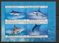 Papua New Guinea 2024 - Saltwater Fish, Marlin Sheetlet of 4 - MNH