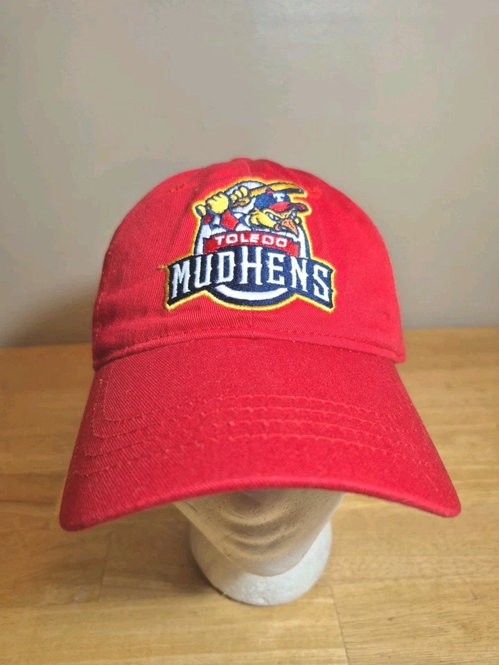 Toledo Mud Hens Minor League Baseball Adjustable Hat Cap Red Embroidered Logo - Image 2 of 4