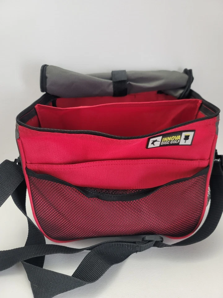 INNOVA DISC GOLF Bolso de Hombro Estuche de Inicio Soporta Hasta 10 Discos Rojo Negro Foto 3 de 4