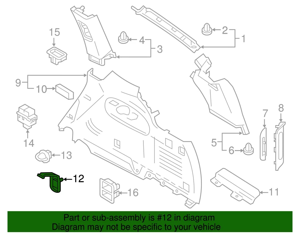 Nissan Armada 2017-2024 genuino - gancho 84937-5ZA0B Foto 2 de 2