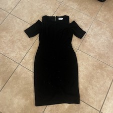 Eliza J Womens 6 Off The Shoulder Cocktail Sheath Dress Black Style EJ6M2994